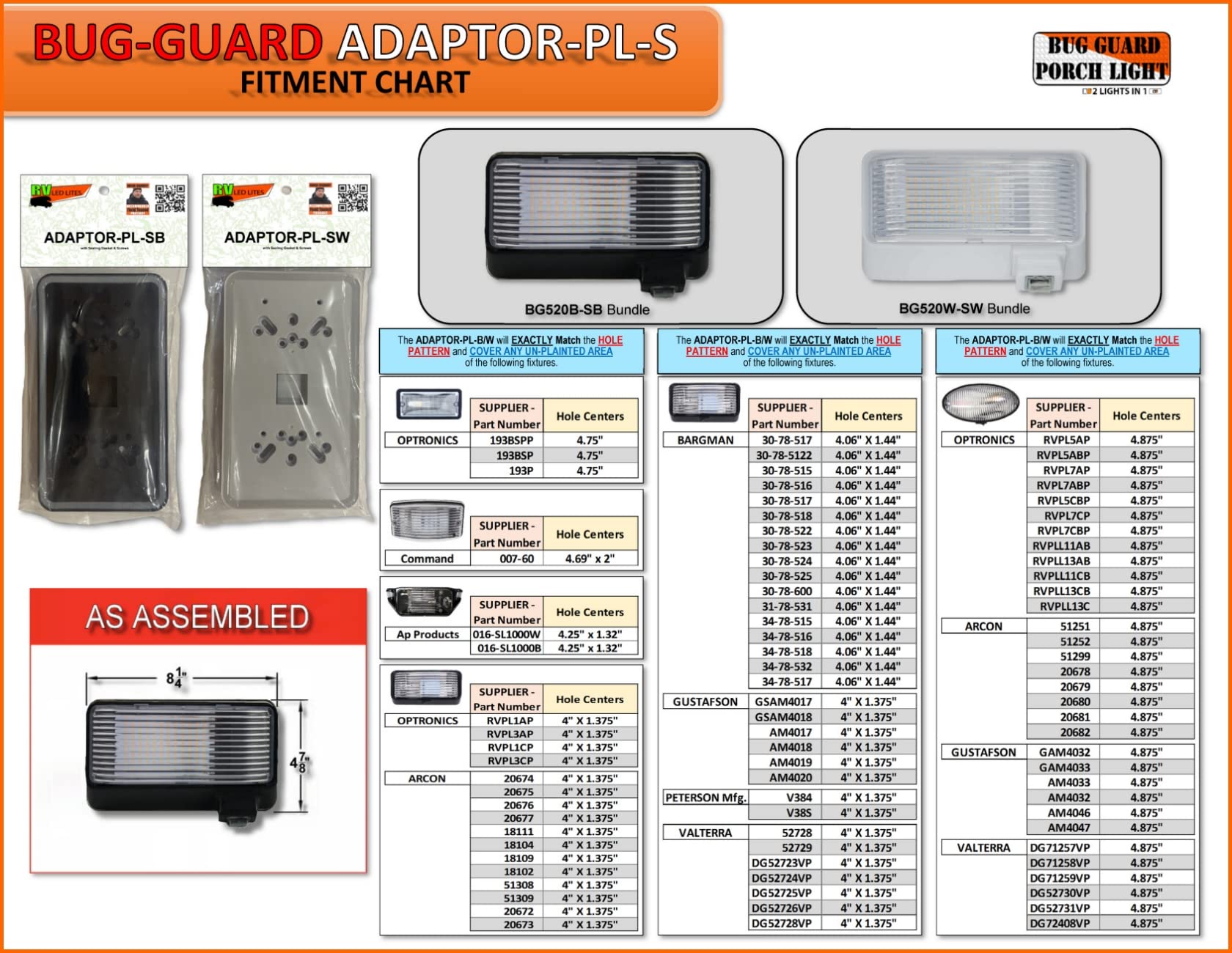 BUG-GUARD, BG520B Luz de inundación de toldo de RV exterior - Imagen 8