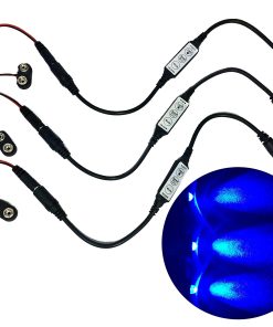 Paquete de 3 luces de efecto LED azules con control de