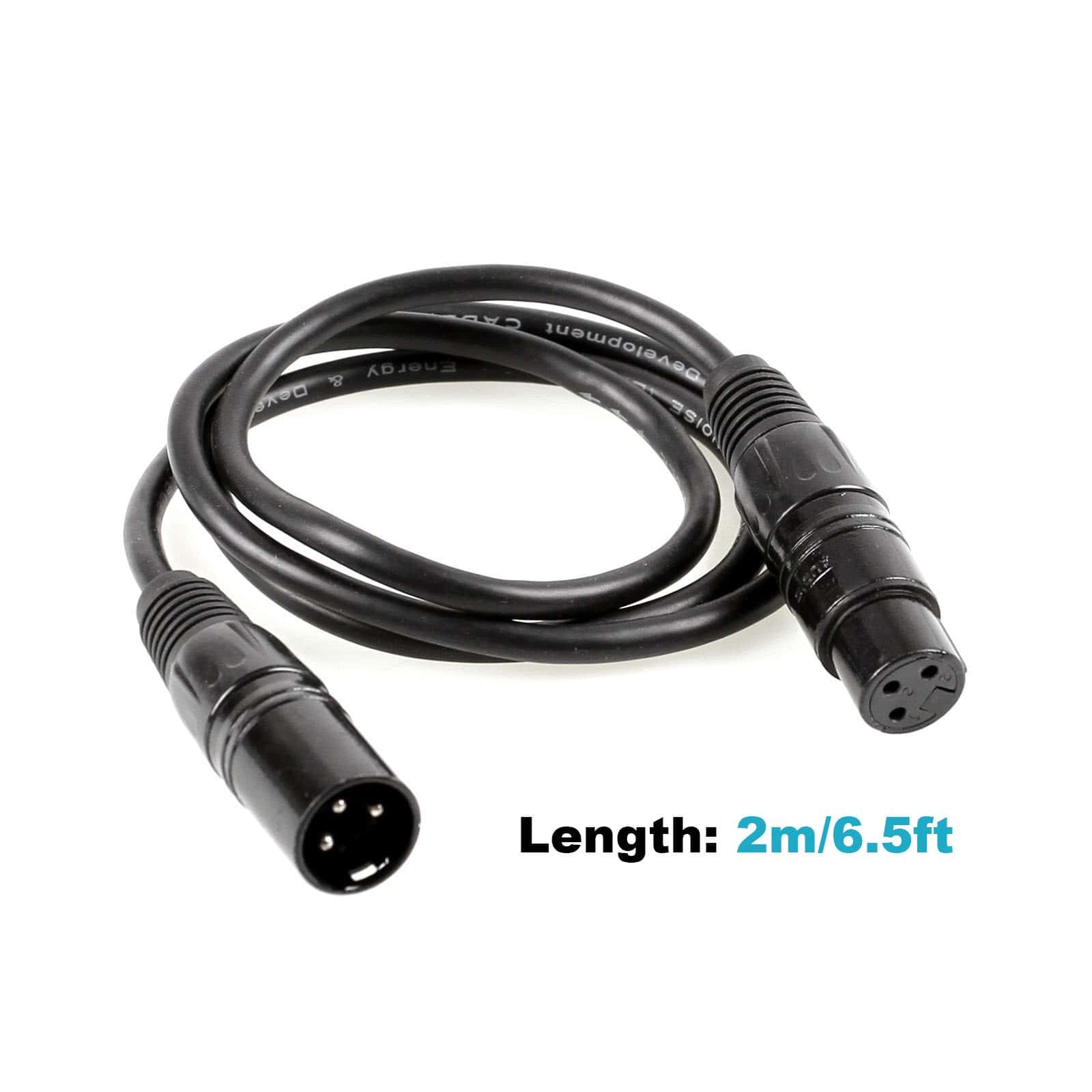 Paquete de 10 cables DMX de 3 pines de 6.5 pies por - Imagen 4