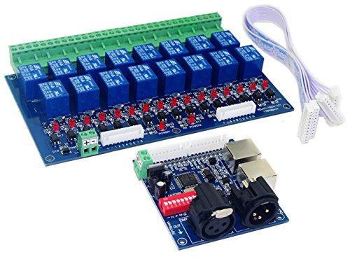 Kit de Interruptor de Relé de 16 Canales Controlador DMX