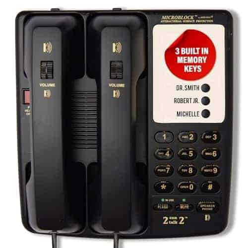 Teléfono Med-Pat D2200-2 Can Talk 2 - Estilo Euro con Dos