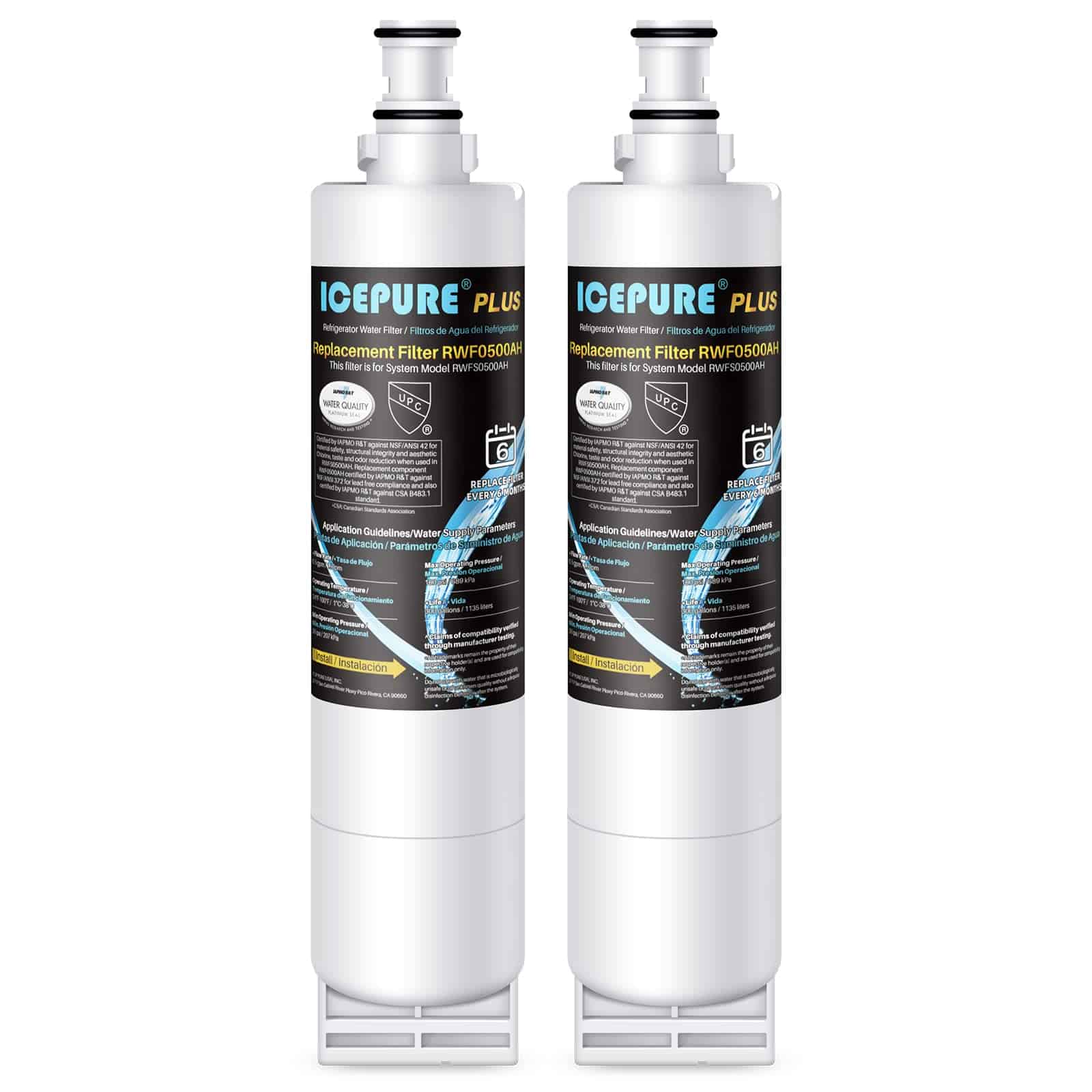 Filtro de Agua para Refrigerador ICEPURE PLUS NSF53&42 para