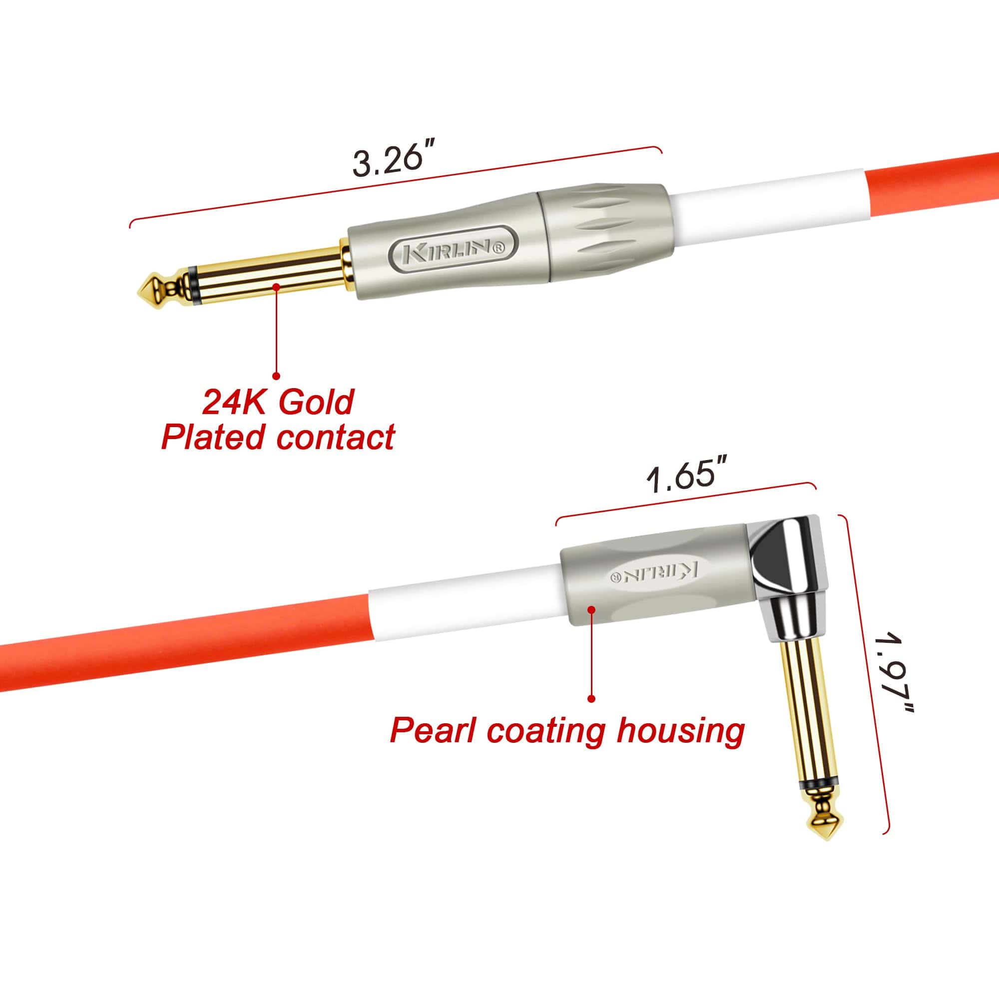 Cable de Instrumento Kirlin IMK-202PFGL-30/RDF-Straight - Imagen 5