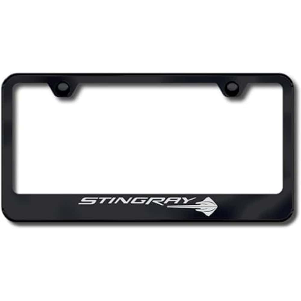 Marco de matrícula de acero inoxidable grabado oficialmente