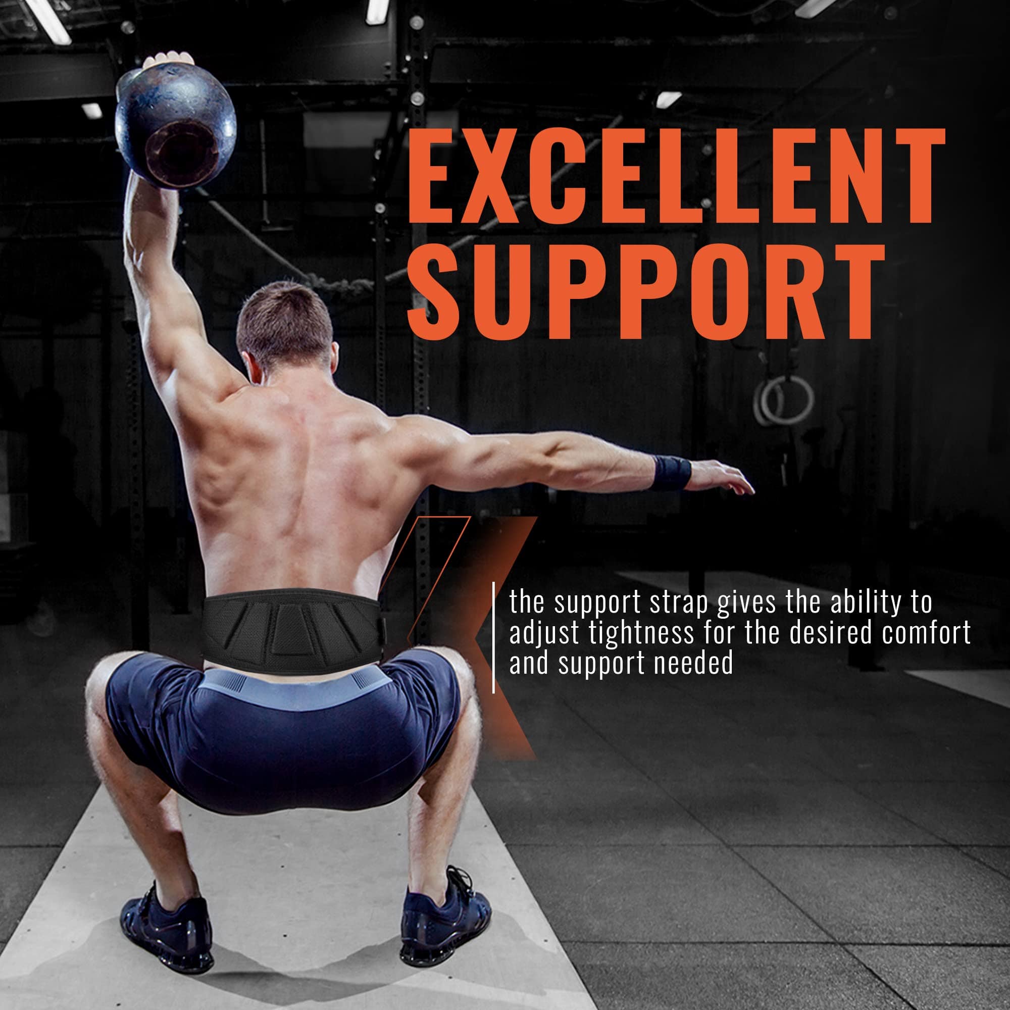 Cinturón de Levantamiento de Pesas Fire -Negro - Imagen 9