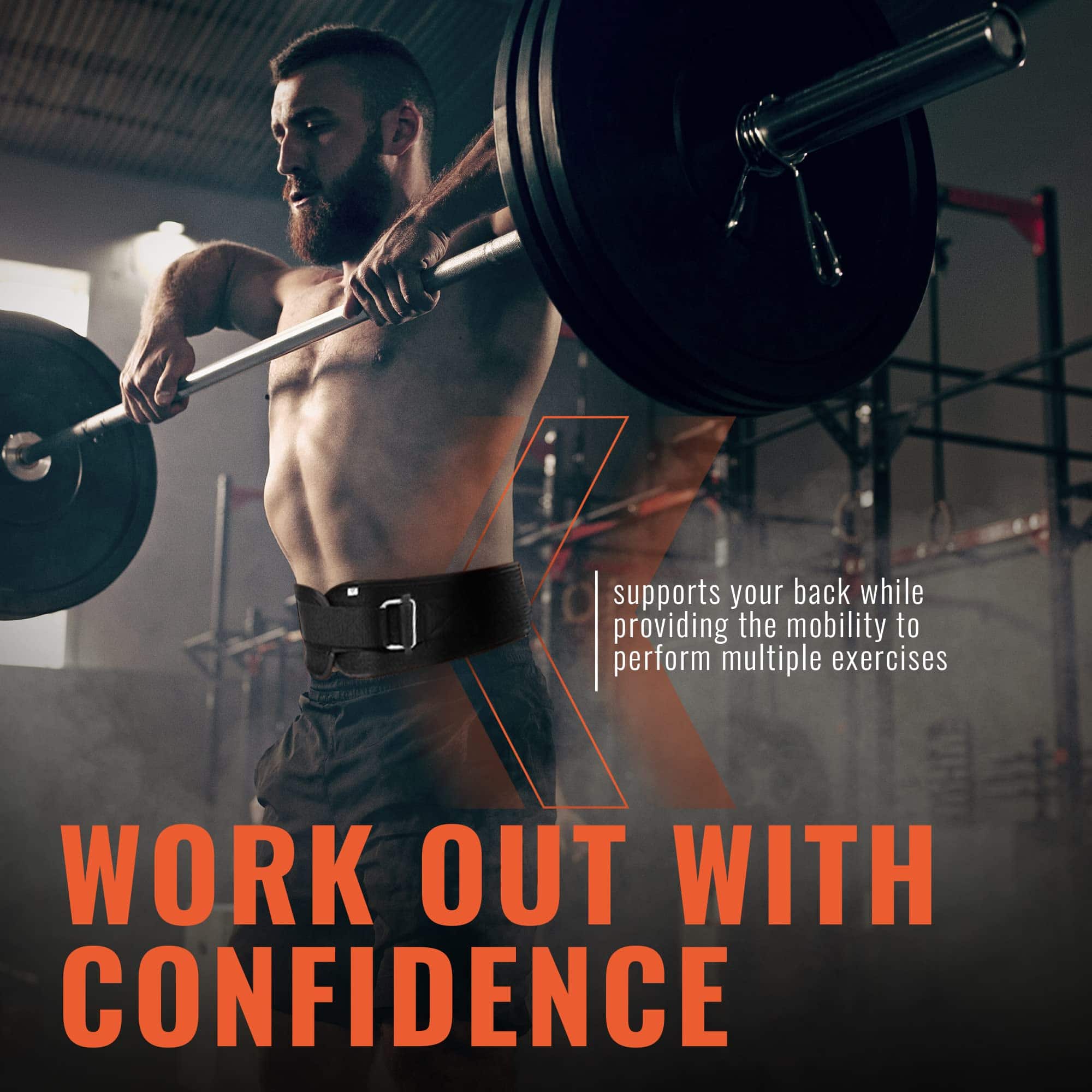 Cinturón de Levantamiento de Pesas Fire -Negro - Imagen 8