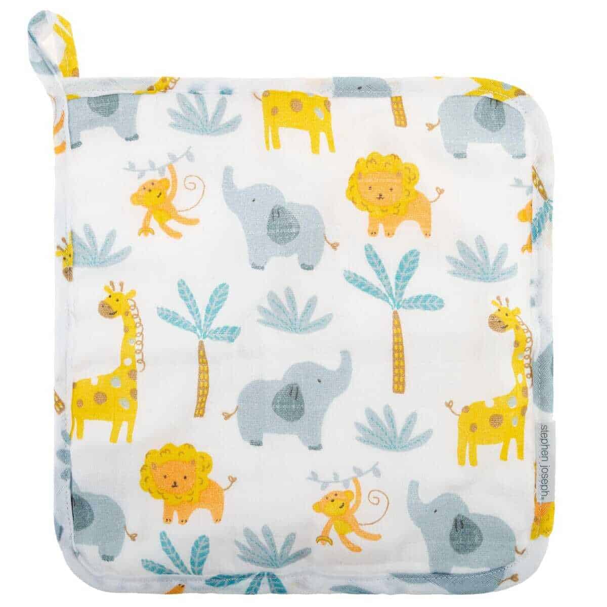 Toalla con capucha y paño para bebé de muselina Stephen - Imagen 7