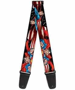 Correa de guitarra Buckle-Down - Superman Poses/Bandera
