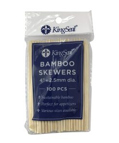 1600 Piezas | Brochetas de Bambú Natural KingSeal, 4