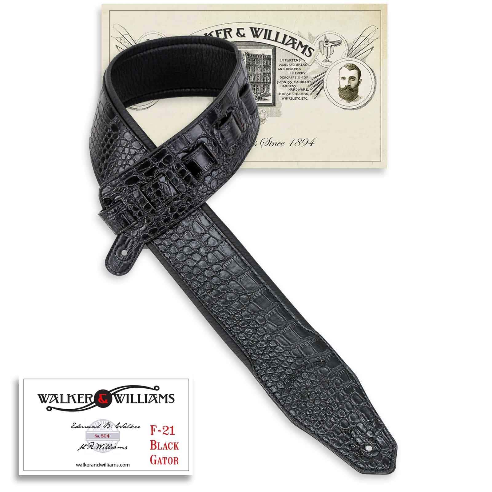 Correa de Guitarra Walker & Williams F-21 Hecha a Mano de