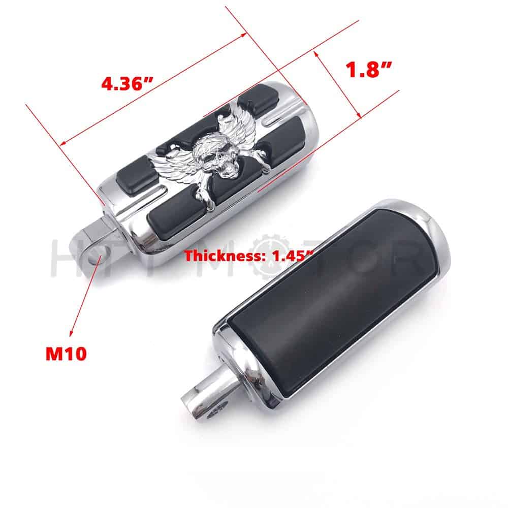 HTTMT MT216-060 - Pies de descanso cromados de pirata zombi - Imagen 6