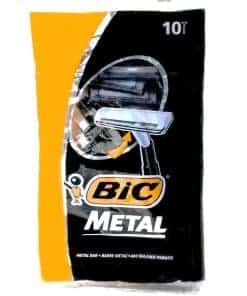 Rastrillos desechables Bic Metal para hombres, paquete de