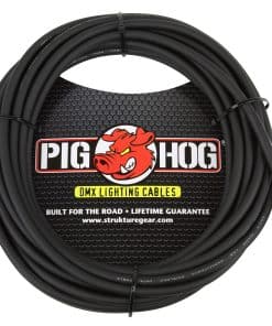Cable de Iluminación DMX Pig Hog PHDMX25, 25 Pies, Negro