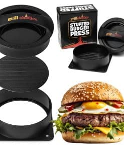 Prensa de Hamburguesas Rellenas Grillaholics y eBook de