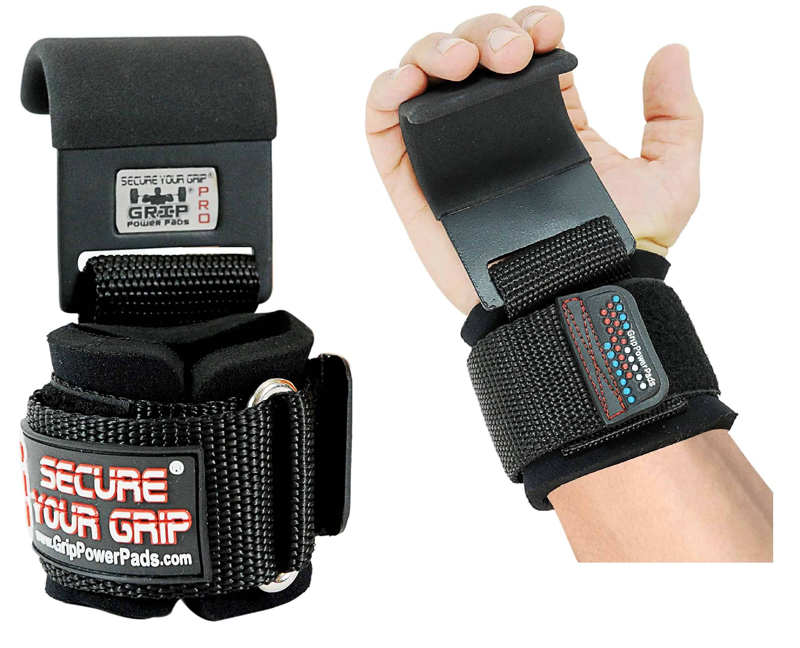 Ganchos de Levantamiento de Pesas Pesadas PRO con Correas