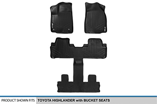 Tapetes MAXLINER de 3 filas en negro compatibles con Toyota - Imagen 6