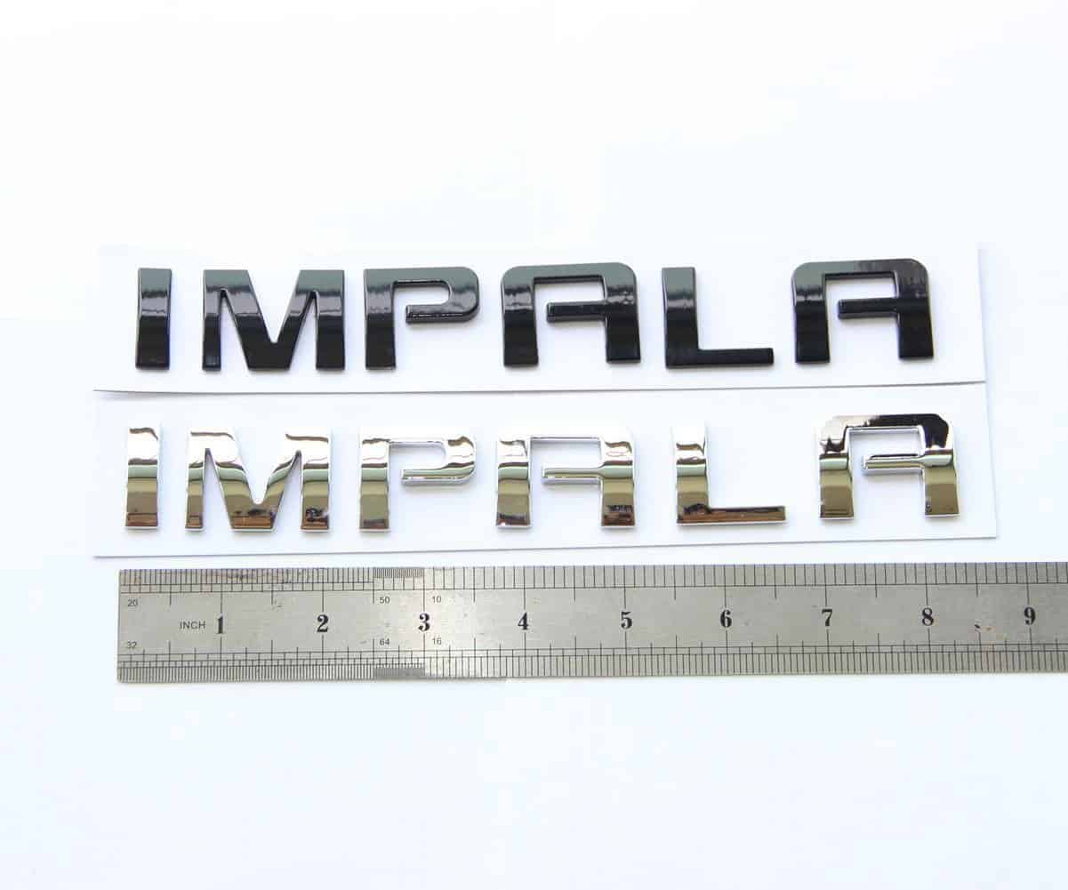 2Pack OEM Emblemas de Letras del Nombre Impala 3D Logo - Imagen 4