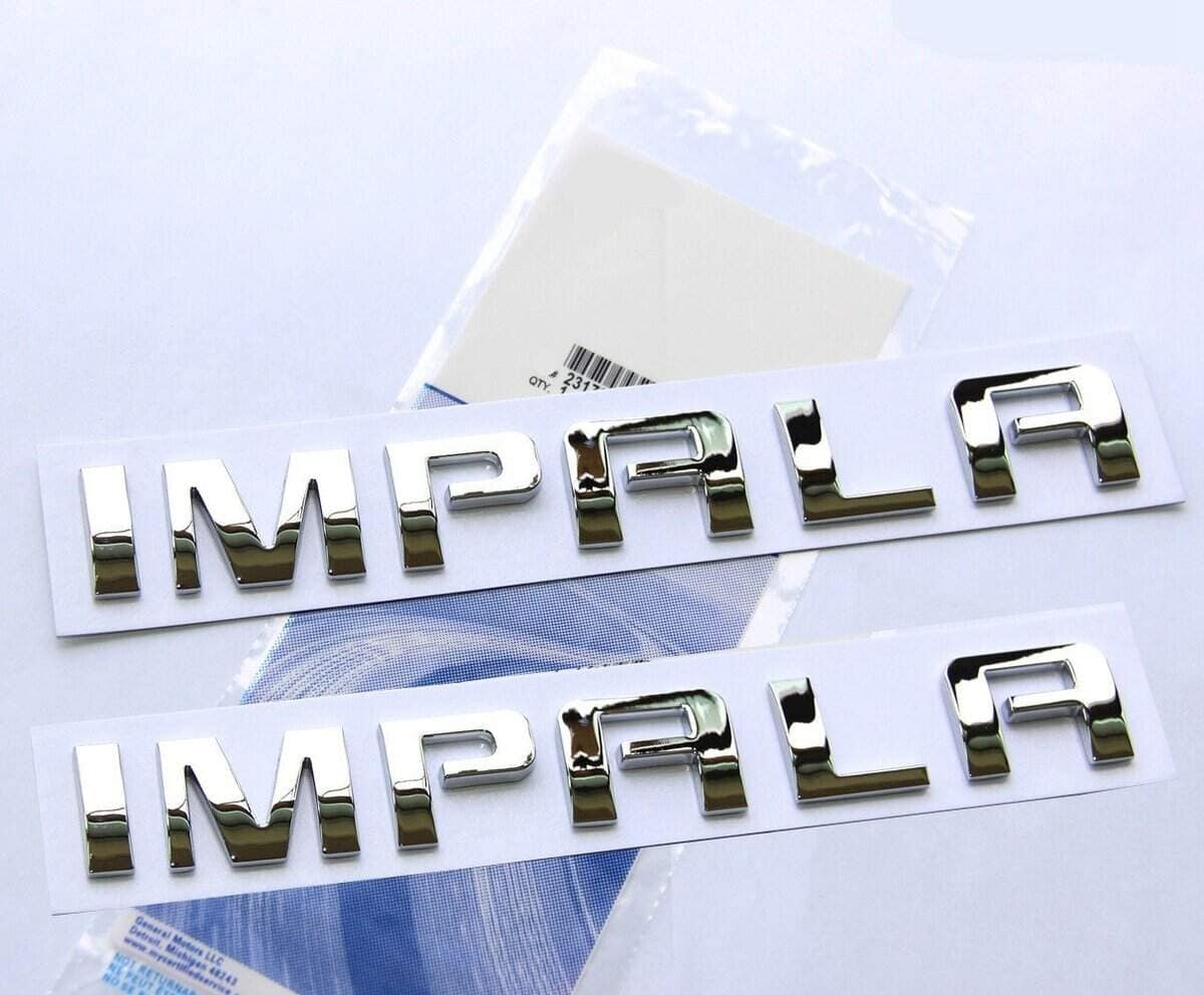 2Pack OEM Emblemas de Letras del Nombre Impala 3D Logo