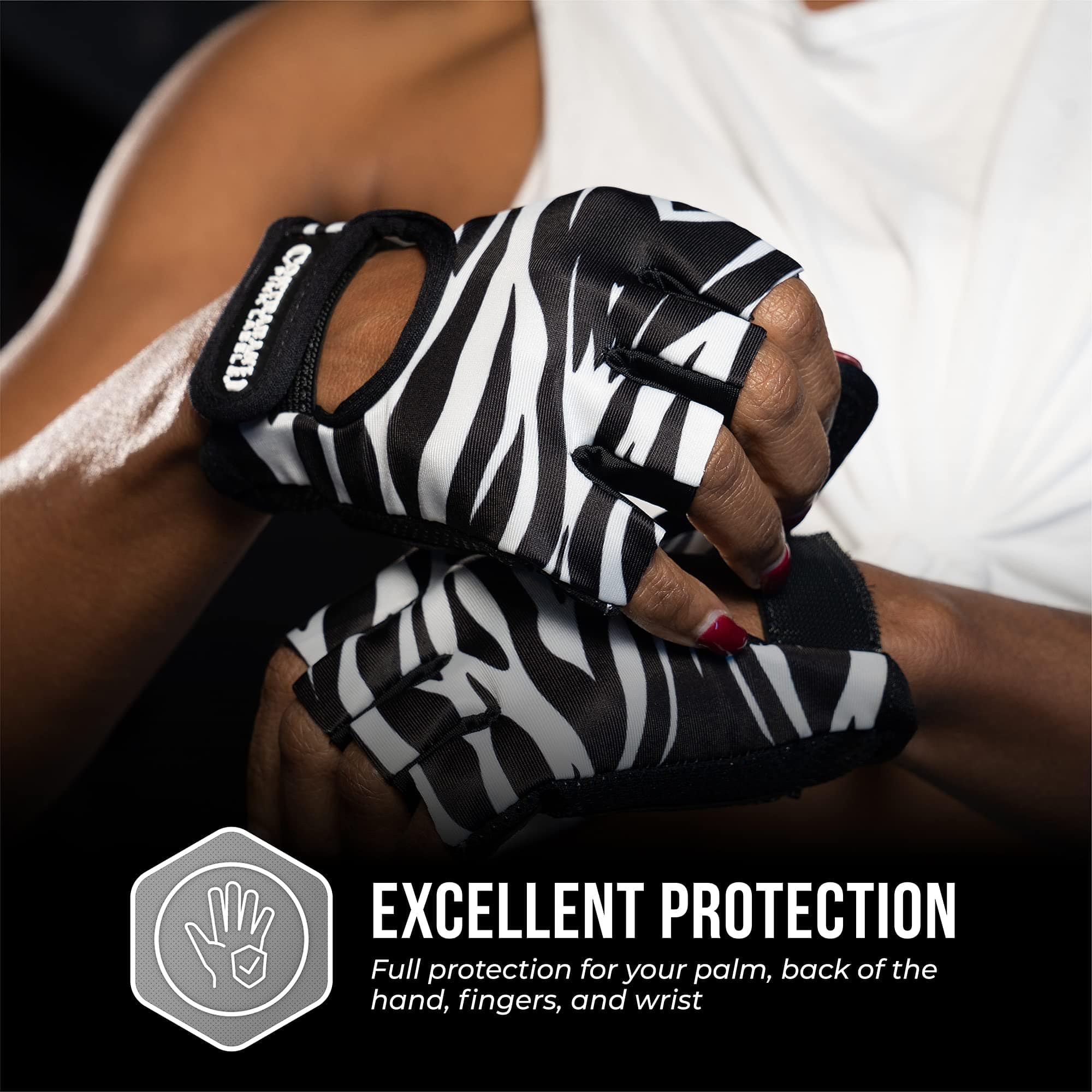 Guantes de Levantamiento y Remo Estampados de Cebra de la - Imagen 5