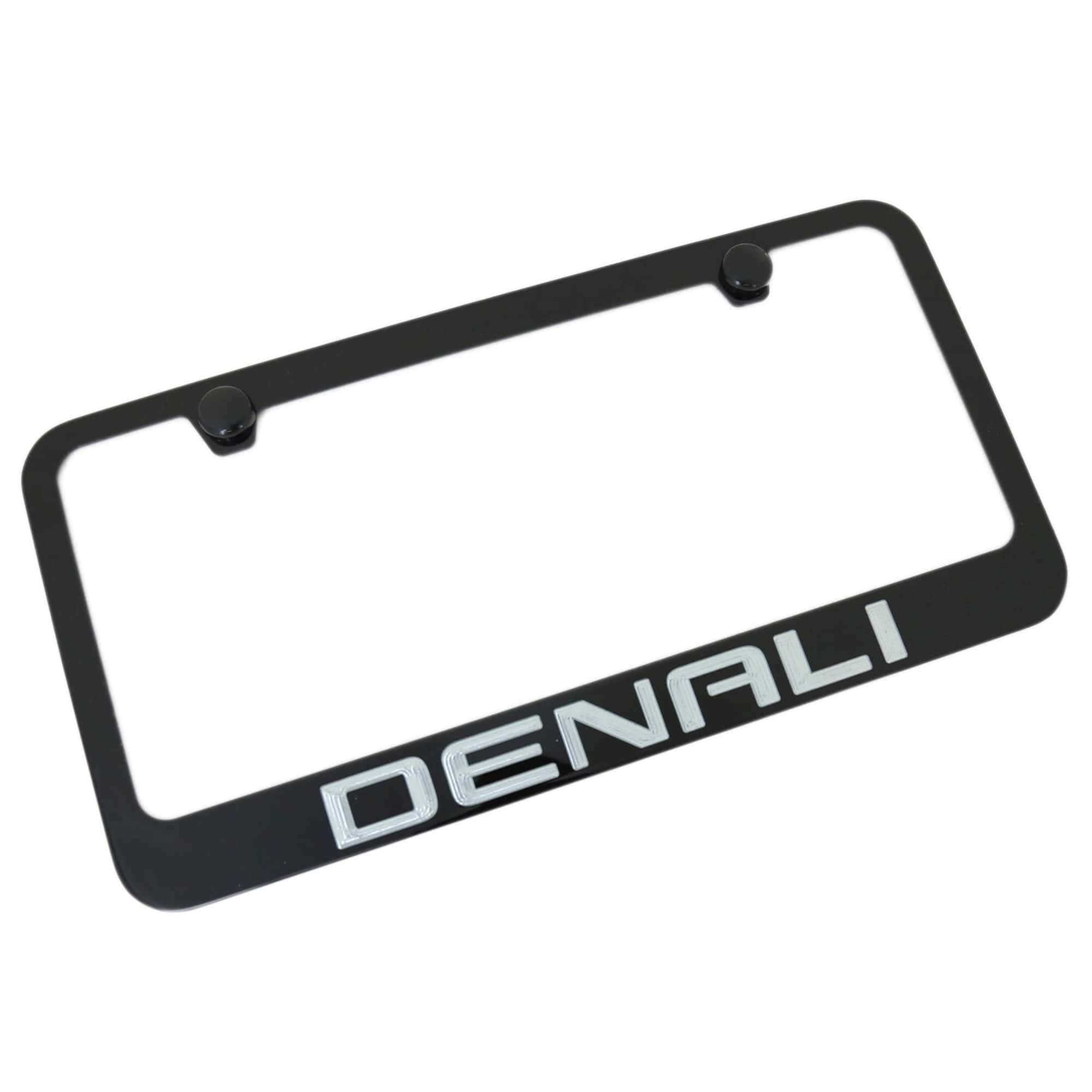 Marco de Placa de Licencia GMC Denali Negro de Metal