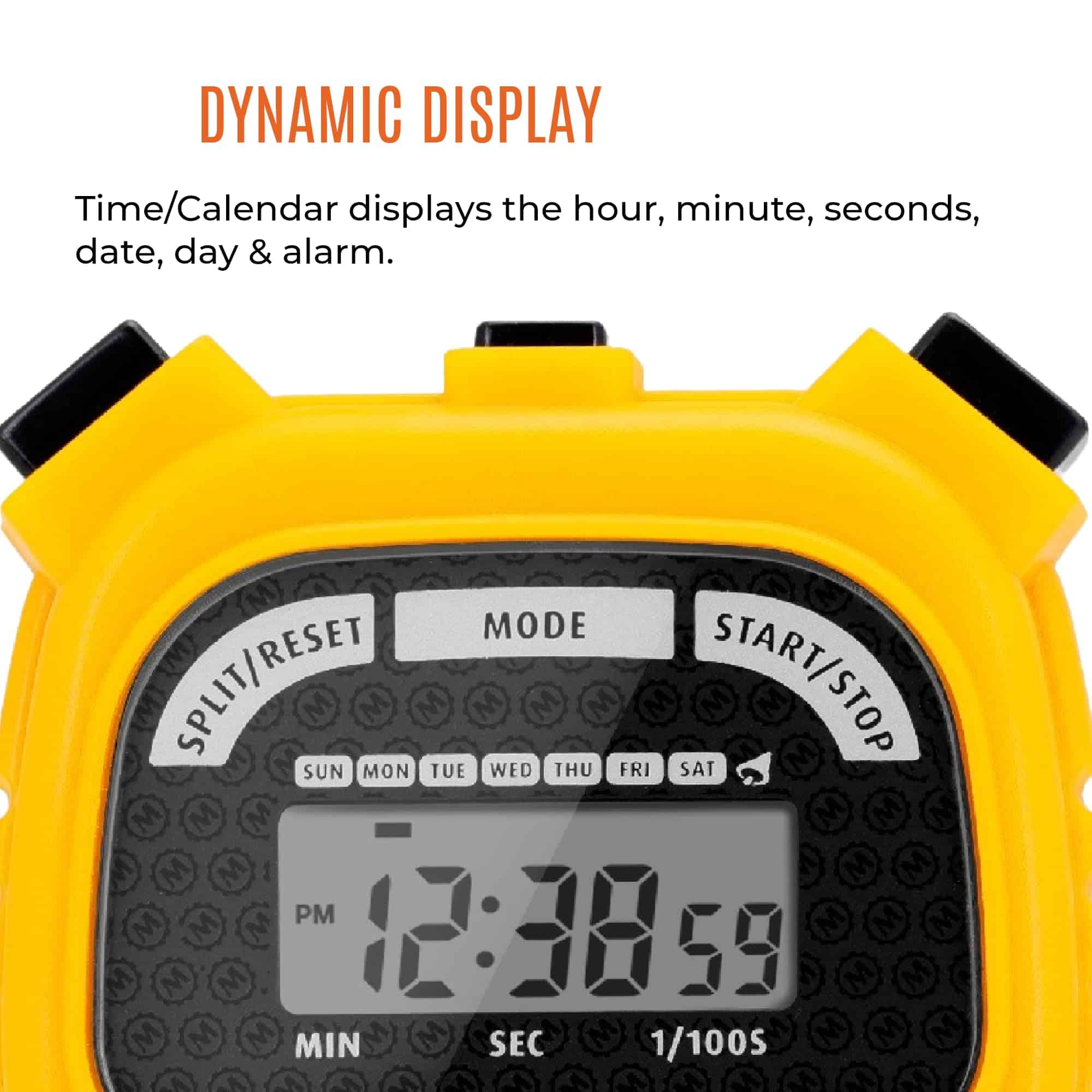 Cronómetro Digital Marathon Adanac 3000, Amarillo - Alta - Imagen 5