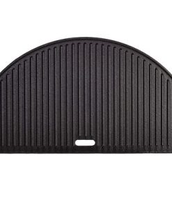 Plancha de hierro fundido en forma de medio luna reversible