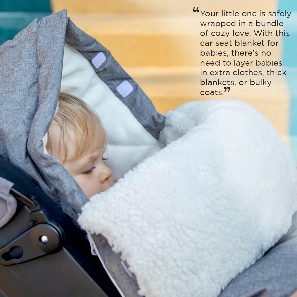 7AM Enfant Universal Stroller Footmuff - Saco -Heather Grey - Imagen 8