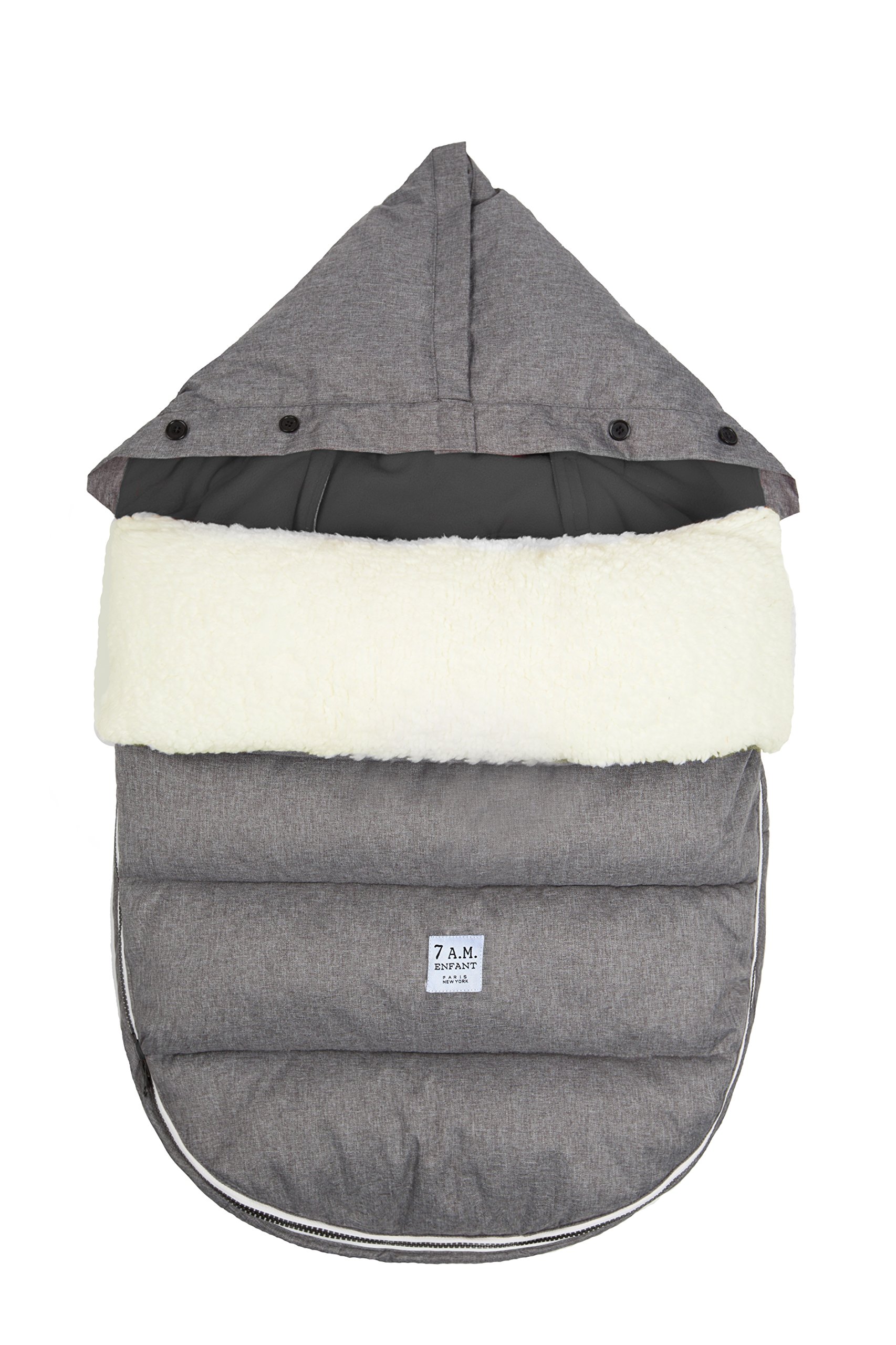 7AM Enfant Universal Stroller Footmuff - Saco -Heather Grey - Imagen 5