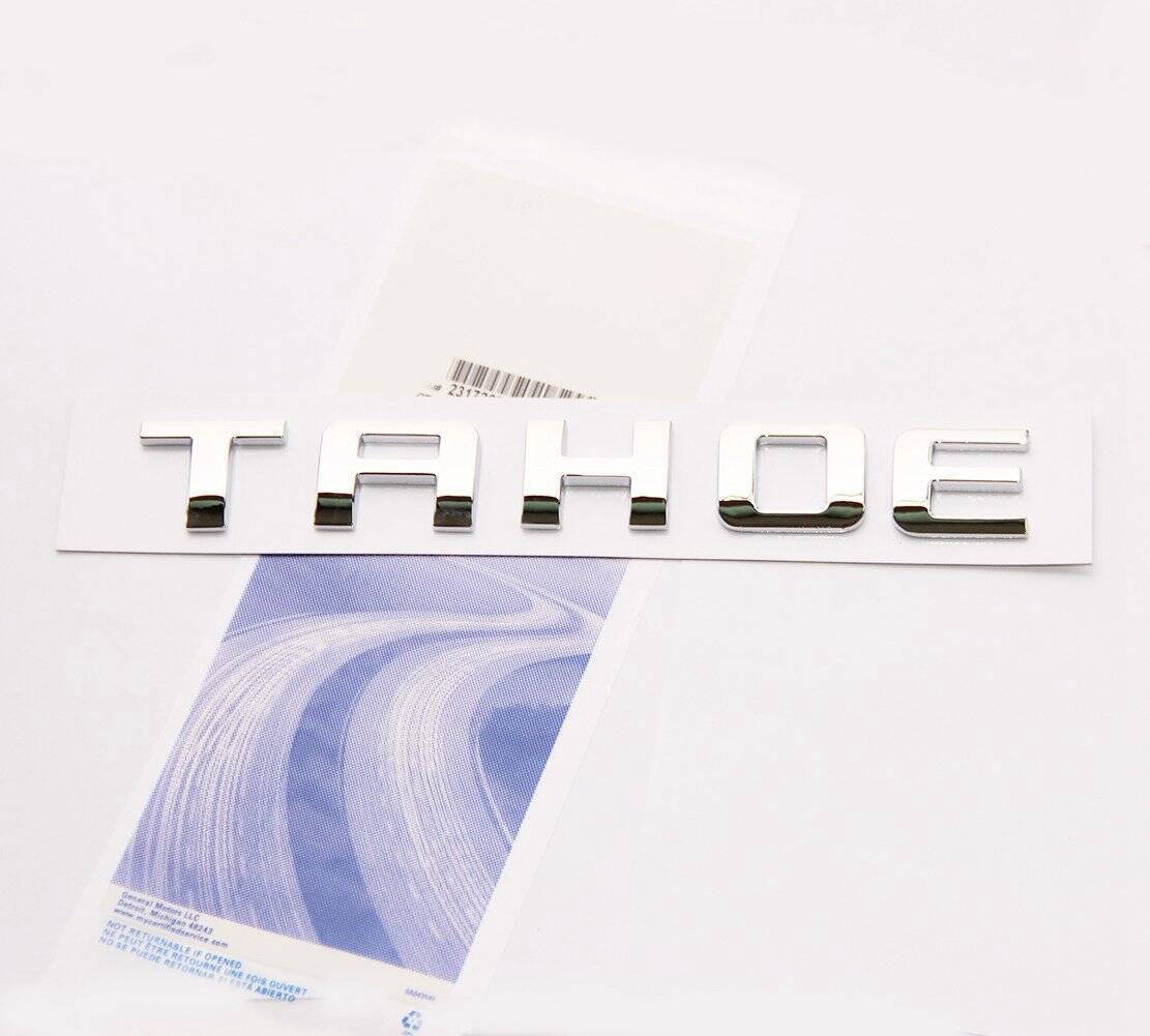 2Pack OEM Chrome Tahoe Emblemas Letras Logo Compatible con - Imagen 4