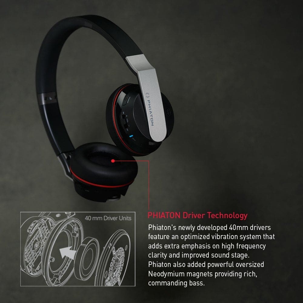 Audífonos Bluetooth Phiaton BT 330 NC Sobre la Oreja - - Imagen 5