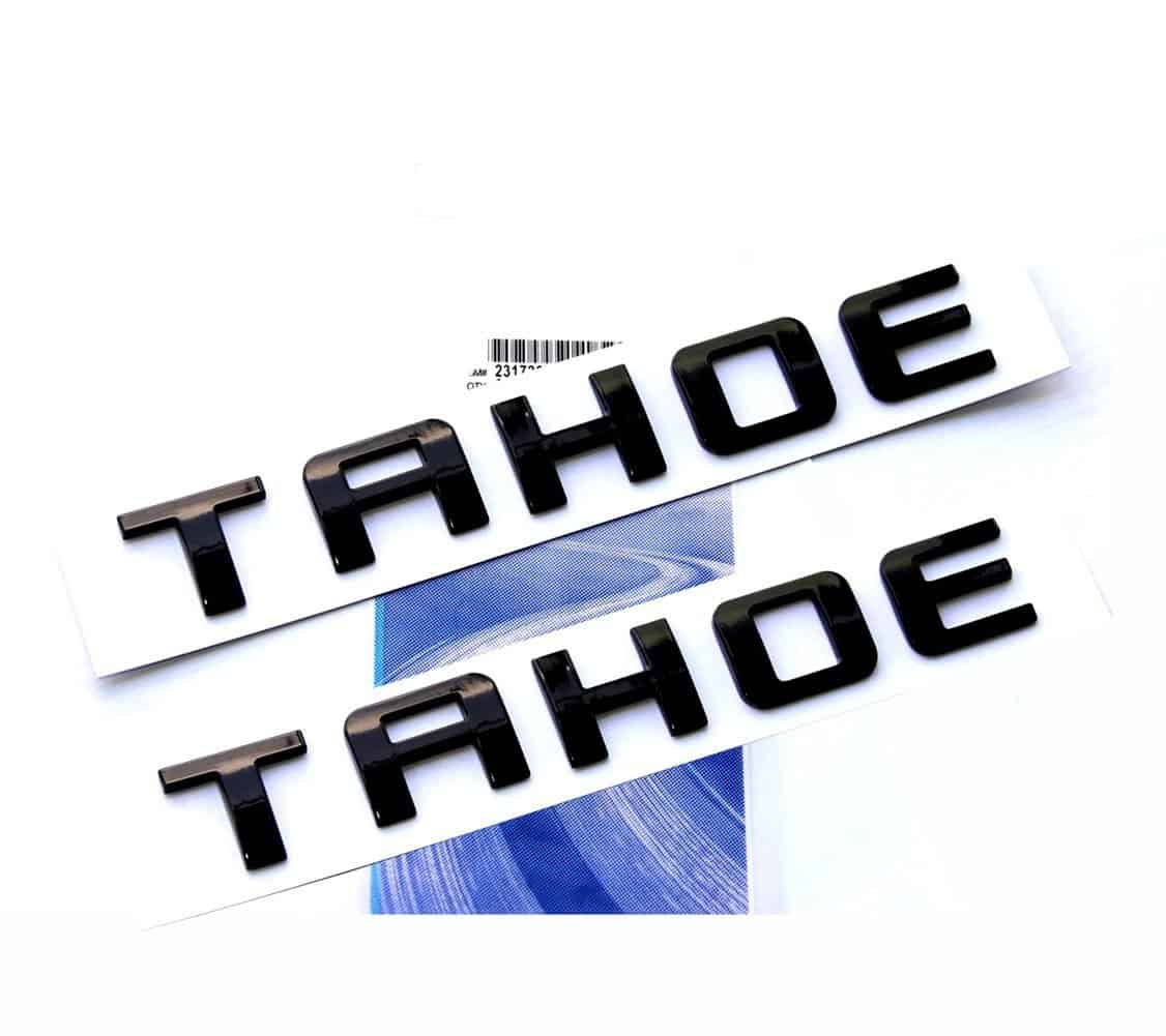 2 Pack de Emblemas de Placa de Nombre Tahoe OEM Negro