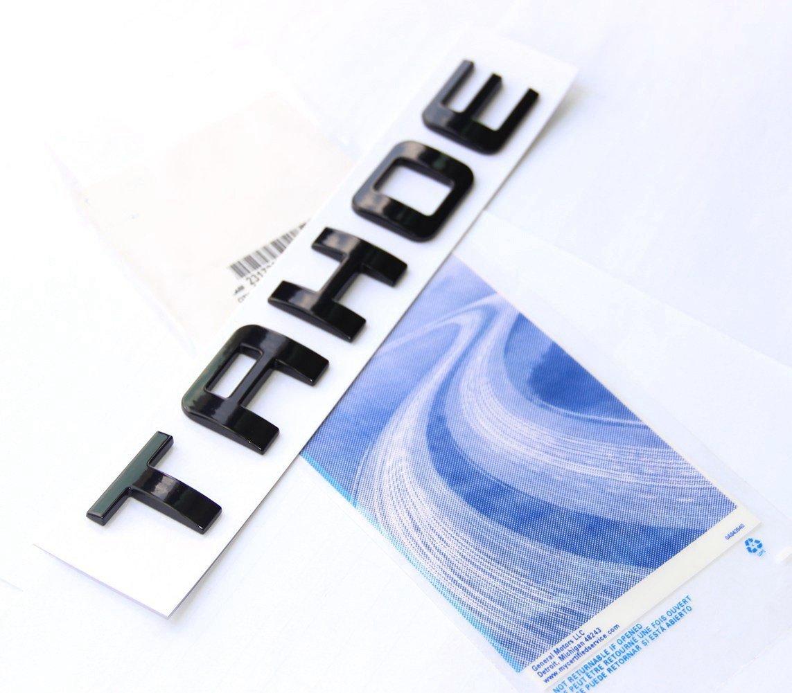 2 Pack de Emblemas de Placa de Nombre Tahoe OEM Negro - Imagen 4