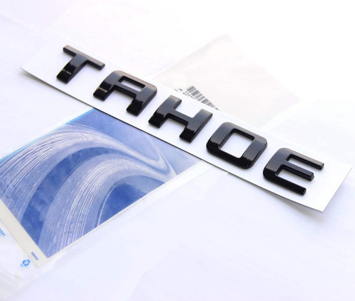 2 Pack de Emblemas de Placa de Nombre Tahoe OEM Negro - Imagen 3