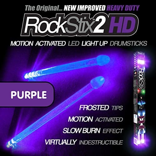 ROCKSTIX 2 HD MORADO INTENSO, BAQUETAS LED LUMINOSAS, con