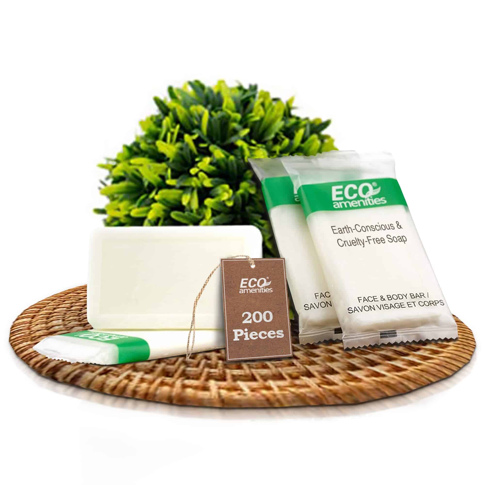 ECO amenities Bar Soap Bulk - Paquete de 200, 1.0 oz Barras