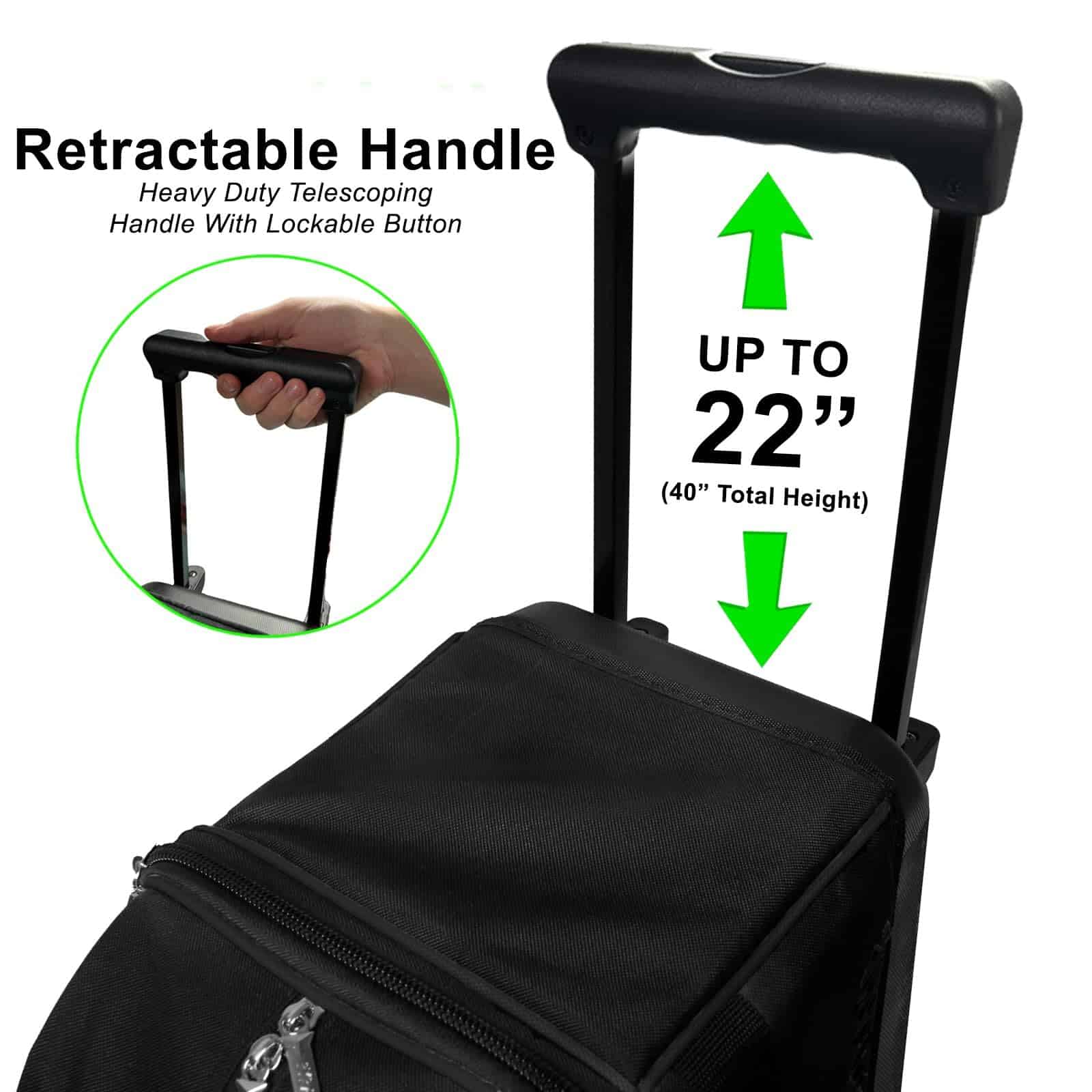 Maleta Doble Rodillo Pyramid Prime Negro/Naranja - Imagen 5