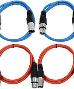 Seismic Audio - SAXLX-3-4 Pack de 3' Cables de Parche XLR