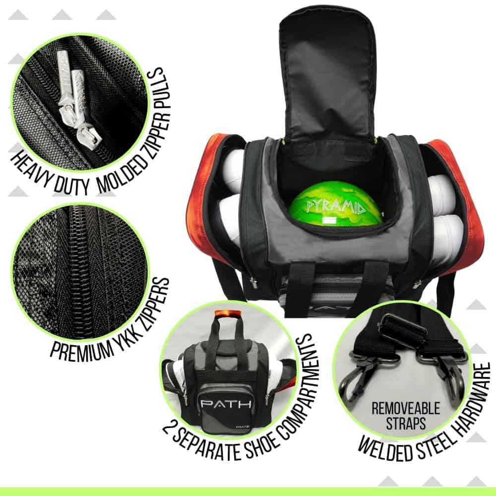 Bolso Individual Deluxe Pyramid Path Pro - Plata/Naranja - Imagen 4