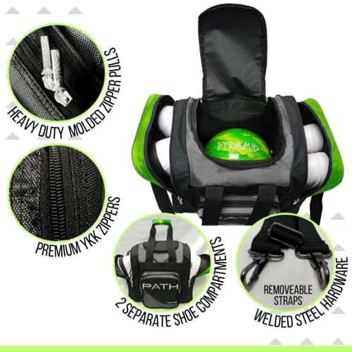 Maletín sencillo Pyramid Path Pro Deluxe - Plata/Verde Lima - Imagen 4