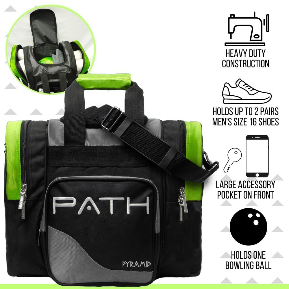 Maletín sencillo Pyramid Path Pro Deluxe - Plata/Verde Lima - Imagen 3