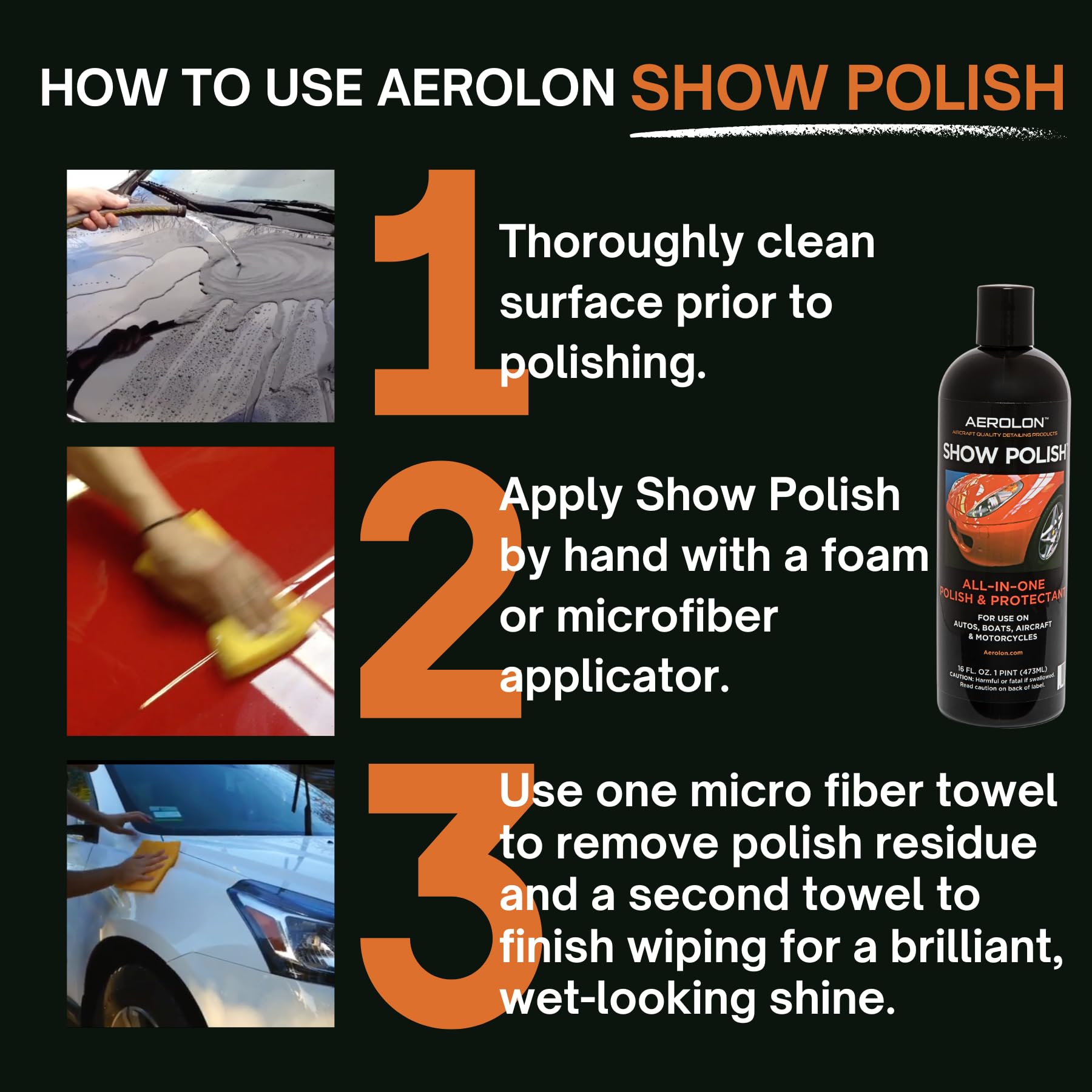 Aerolon Show Polish: Pulidor de Alto Brillo y Sellador de - Imagen 4