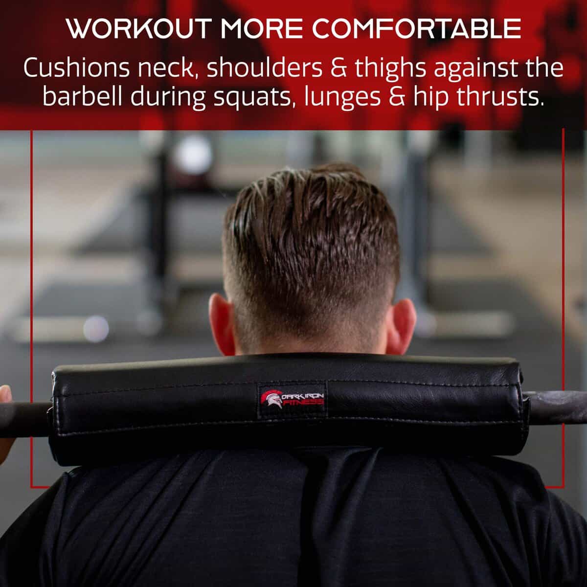 Barbell Pad Dark Iron Fitness - Logo Impreso - Acolchado - Imagen 5