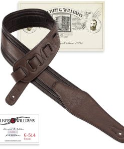 Correa para guitarra Walker & Williams G-514 marrón cognac