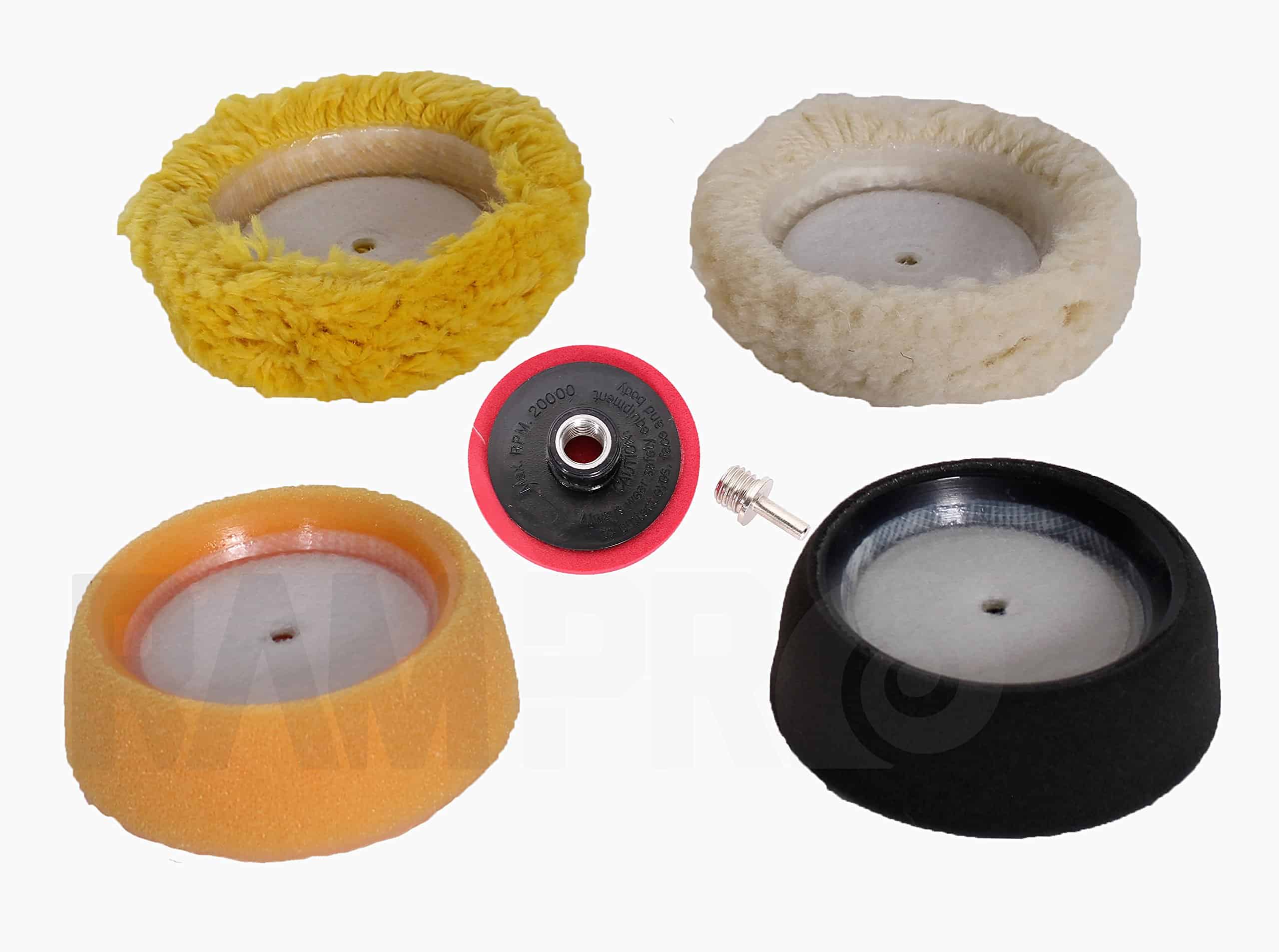 Kit de Pads para Pulir y Encerar para Auto de 3" RAM-PRO - - Imagen 8