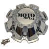 Tapacubo central cromado de repuesto para rueda Moto Metal