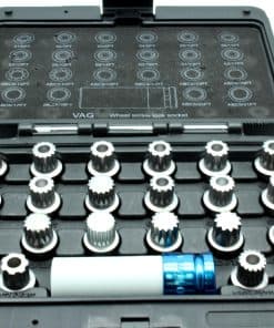 TEMO 23 pc Juego de Llaves de Seguridad para Tuerca de