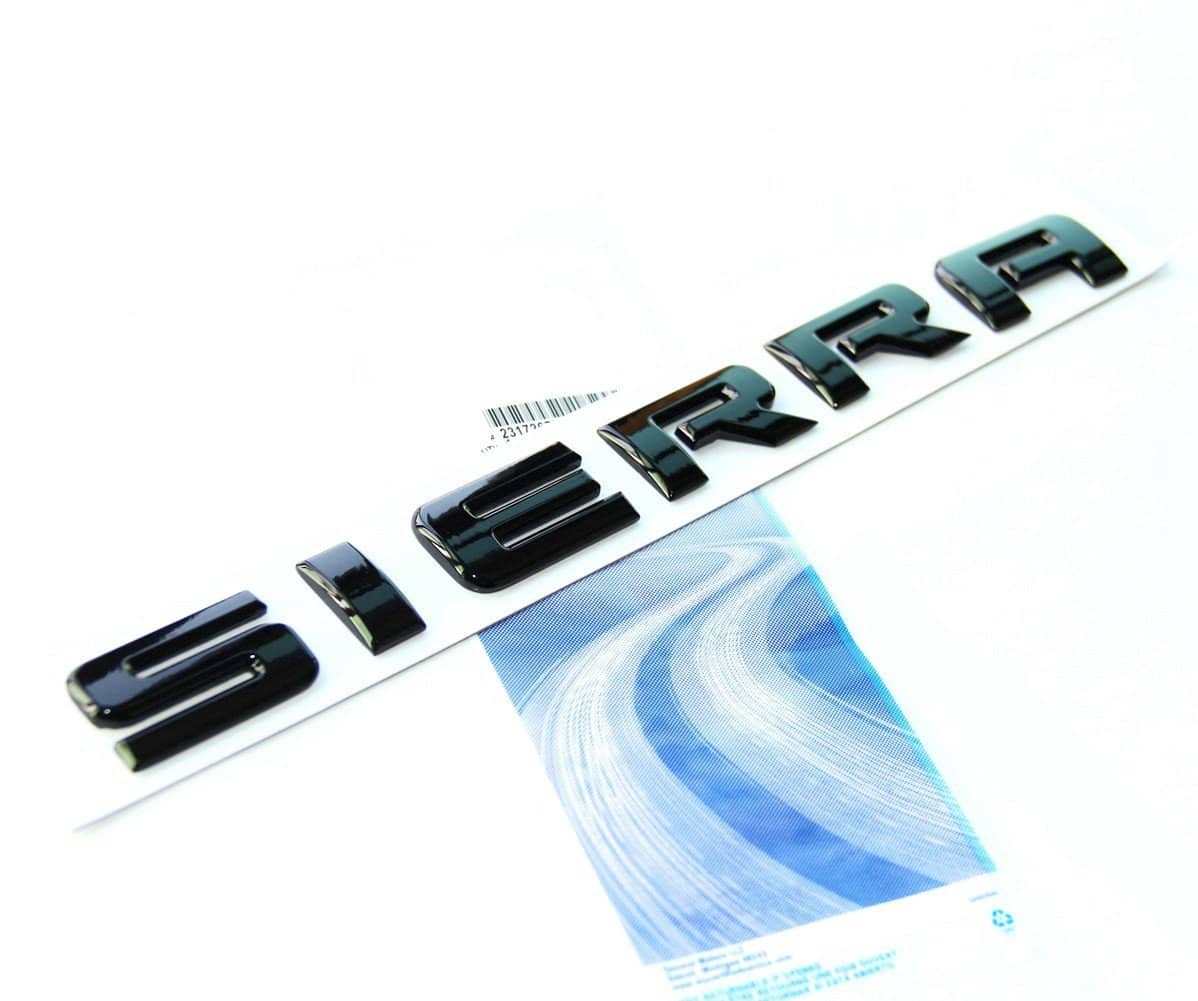 Yoaoo 3Pack OEM Black Sierra Placas de Nombre Emblemas - Imagen 4