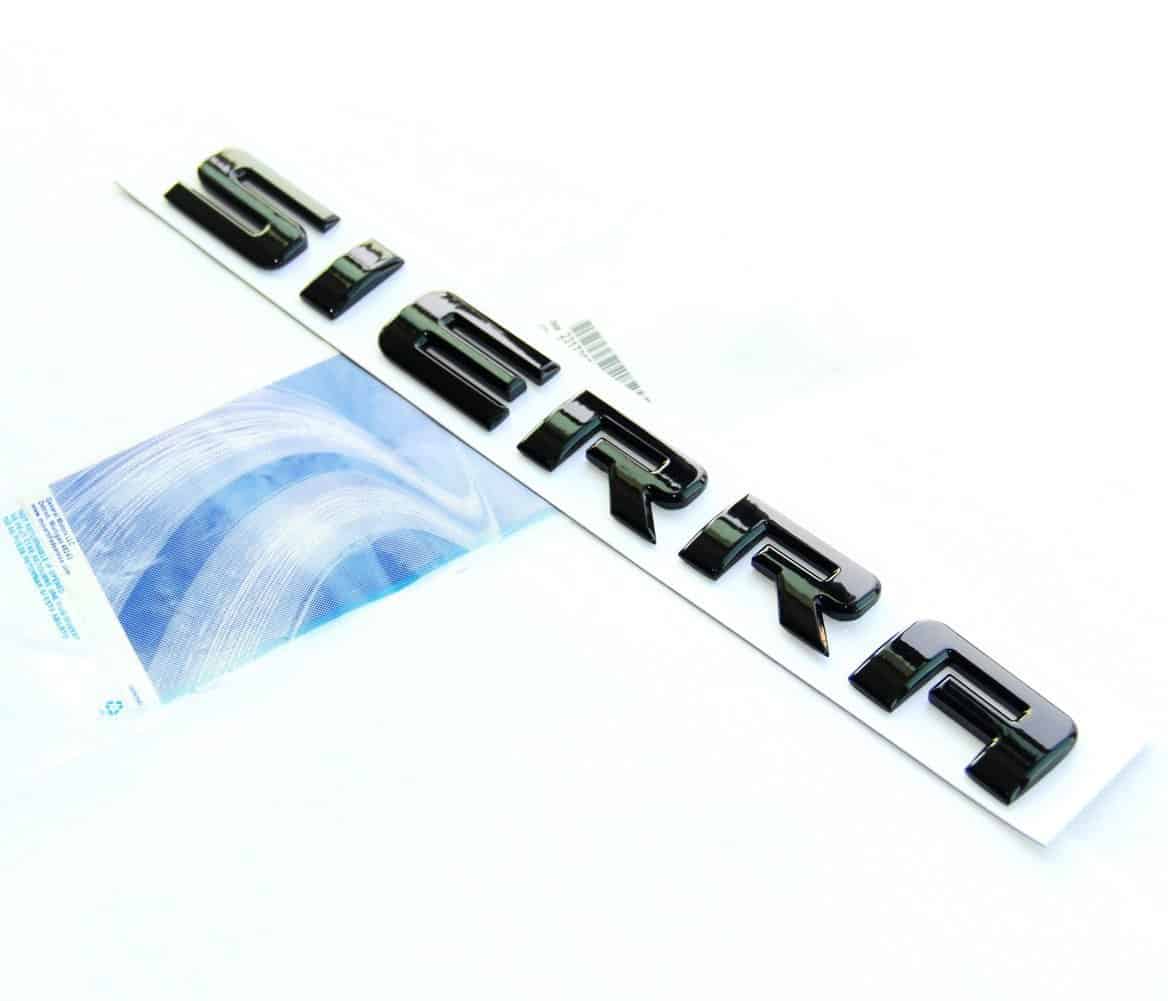 Yoaoo 3Pack OEM Black Sierra Placas de Nombre Emblemas - Imagen 3
