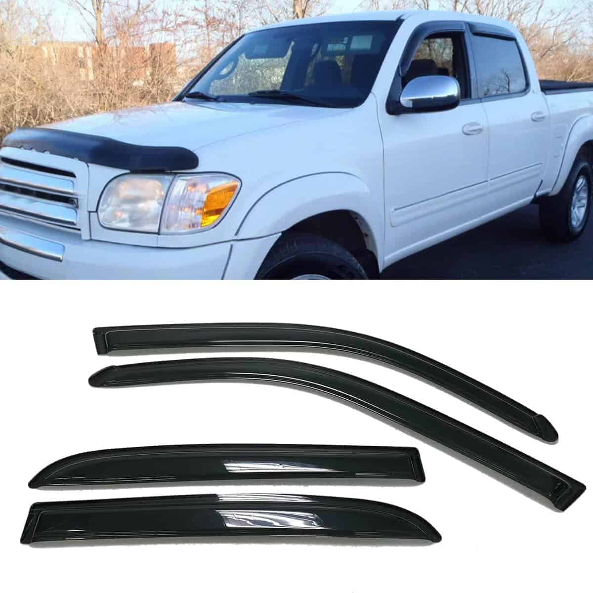 Deflector de ventana tintado para lluvia y sol, protector