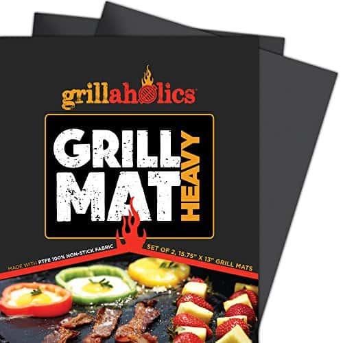 Grillaholics BBQ Grill Mat Heavy - Juego de 2 tapetes para